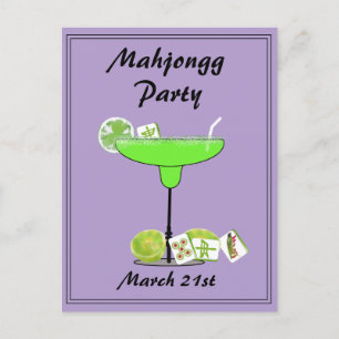 Mahjong Party Postcard Einladung