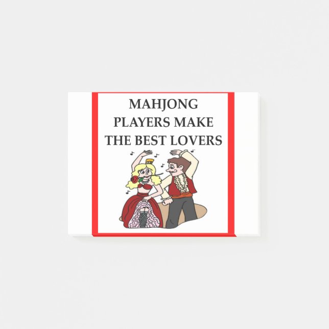MAHJONG POST-IT KLEBEZETTEL (Vorderseite)