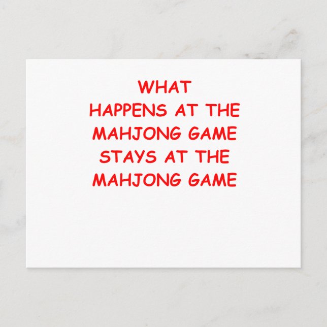 Mahjong Postkarte (Vorderseite)