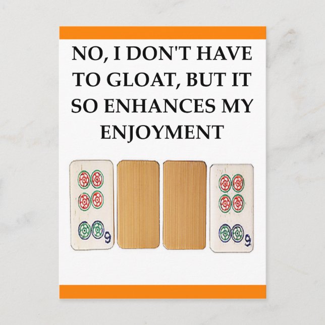 Mahjong Postkarte (Vorderseite)