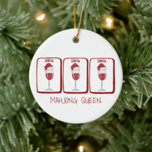Mahjong Queen Benutzerdefinierter Wein Mahjong Süd Keramik Ornament