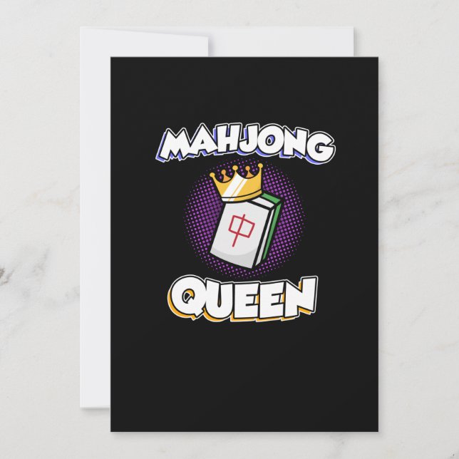 Mahjong Queen Game Mahjong Player Games Graphic Dankeskarte (Vorderseite)