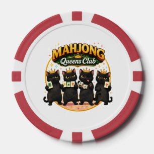 Mahjong Queens Club Niedliche schwarze Katzen Pokerchips