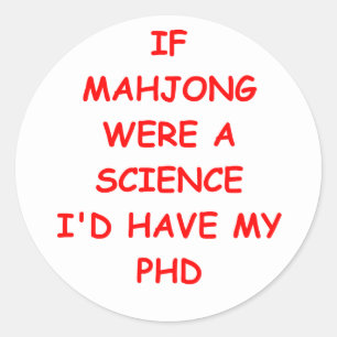 Mahjong Runder Aufkleber