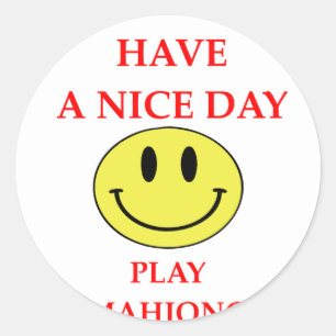 Mahjong Runder Aufkleber