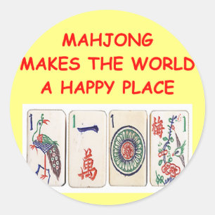 Mahjong Runder Aufkleber