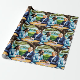 Mahjong Snoop Dogg und Trump Mahj RAPPING Paper Geschenkpapier