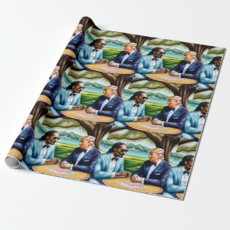 Mahjong Snoop Dogg und Trump Mahj RAPPING Paper Geschenkpapier