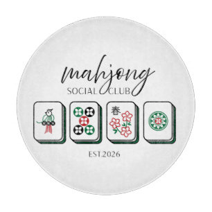 Mahjong Social Club Gegr. 2026 Schneidebrett