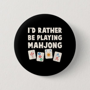 Mahjong-Spiel - Ich würde lieber Mahjong spielen Button