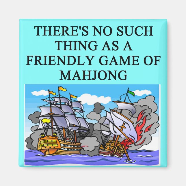 MAHJONG-Spieler Magnet (Vorne)