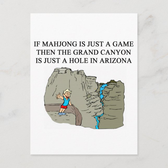 MAHJONG-Spieler Postkarte (Vorderseite)