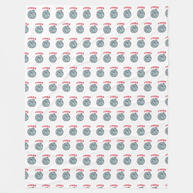 MahJong-Spielsymbol Joker-Kachel Fleecedecke (Vorderseite)
