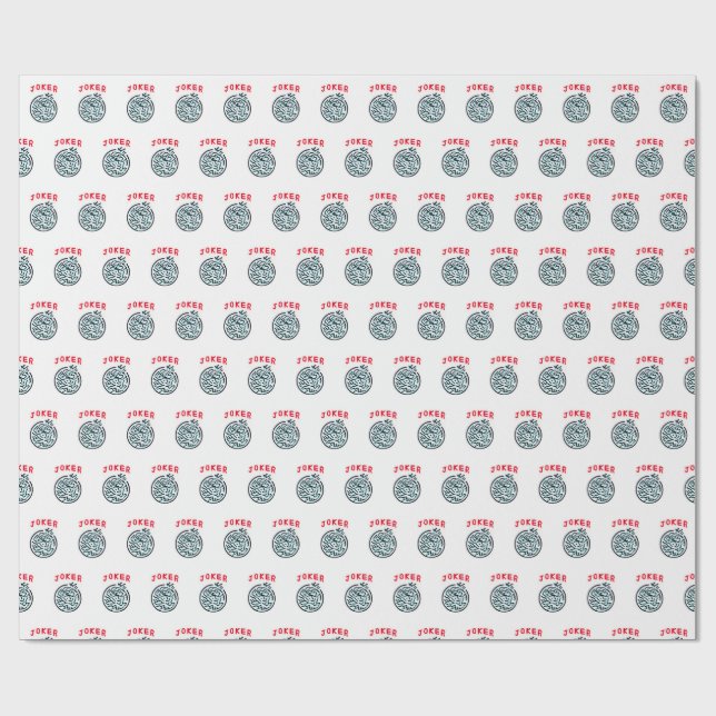 MahJong-Spielsymbol Joker-Kachel Geschenkpapier (Flach)