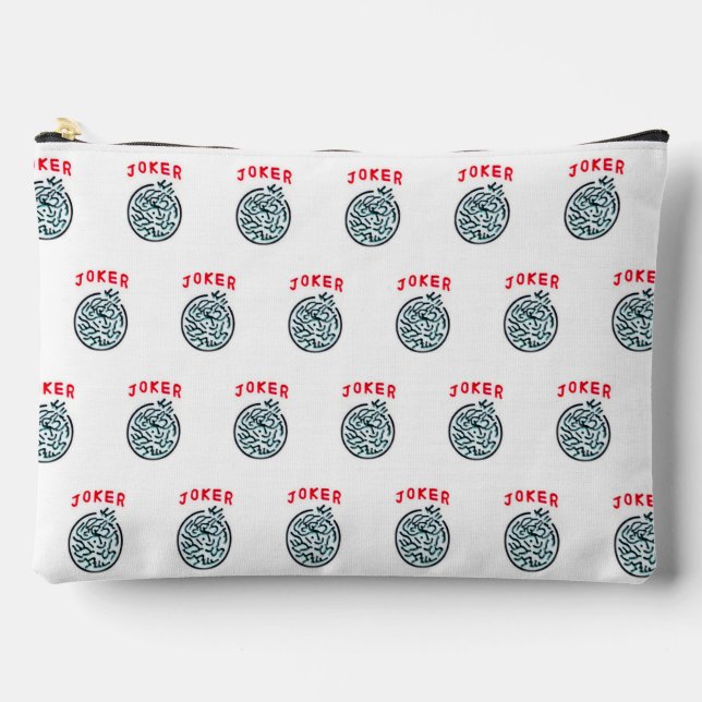 MahJong-Spielsymbol Joker-Kachel Zubehörtasche (Vorderseite)
