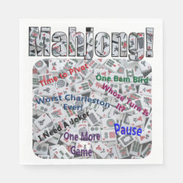 Mahjong-Sprüche-Essensnapkin Serviette