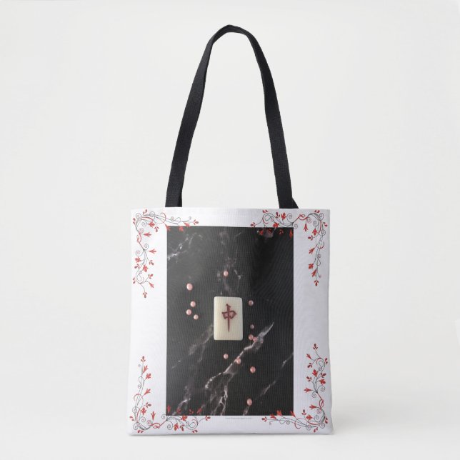 Mahjong thematische Tasche mit dem Roten Drachen (Vorderseite)