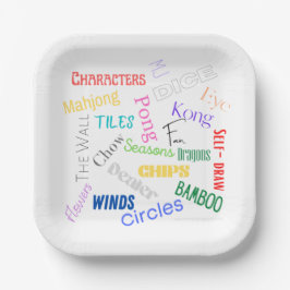 Mahjong Themed Paper Teller 7"