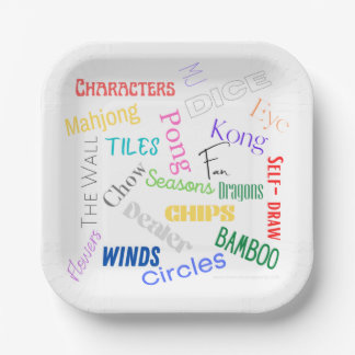 Mahjong Themed Paper Teller 7"