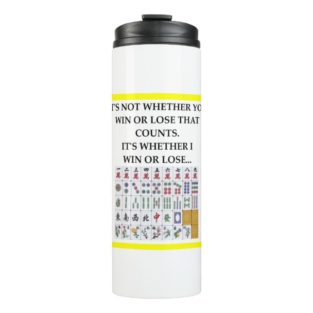 Mahjong Thermosbecher (Vorderseite)