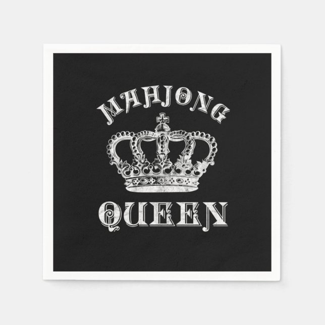 Mahjong Tile-basiertes chinesisches Spiel Gambler  Serviette (Vorderseite)