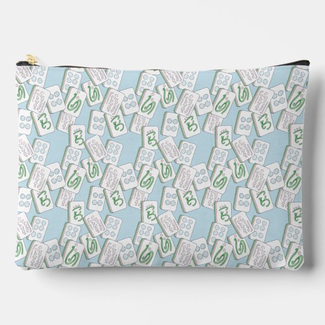 Mahjong Tile Fun große Accessory Pouch Zubehörtasche (Vorderseite)