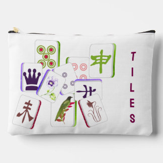 Mahjong Tile Zipped Bag Zubehörtasche
