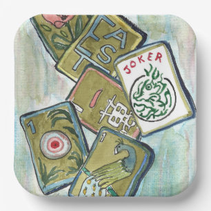 Mahjong Tiles Pappteller