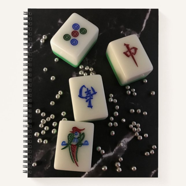 Mahjong Tiles Spiral Notebook Notizbuch (Vorderseite)