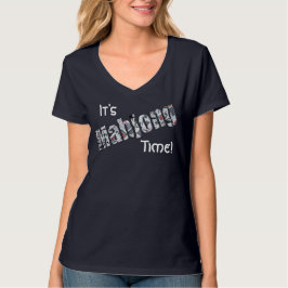Mahjong Time Damen V-Ausschnitt T-Shirt