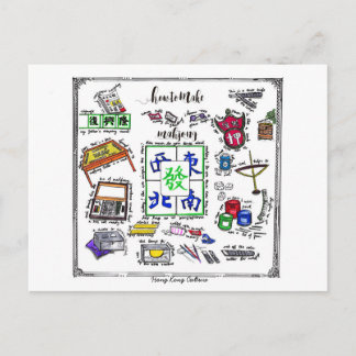 Mahjong Tool Postkarte