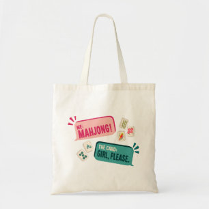 Mahjong Tote-Me: Mahjong! Die Karte: Mädchen, bitt Tragetasche