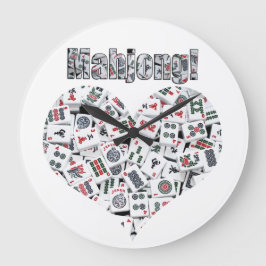 Mahjong-Uhr Große Wanduhr