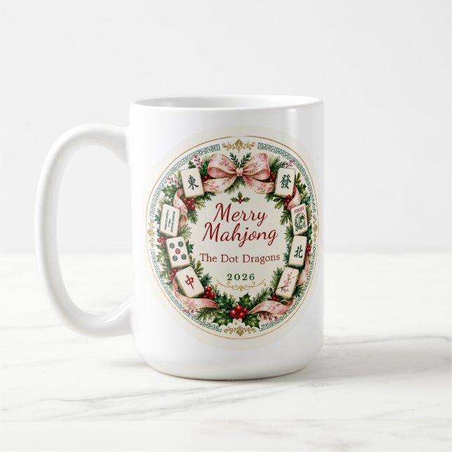 Mahjong-Weihnachts-Kaffeetasse Kaffeetasse (Links)