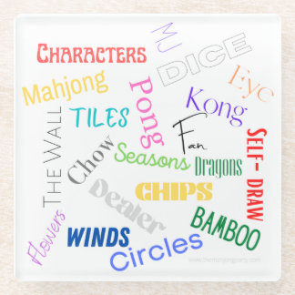 Mahjong Words Untersetzer