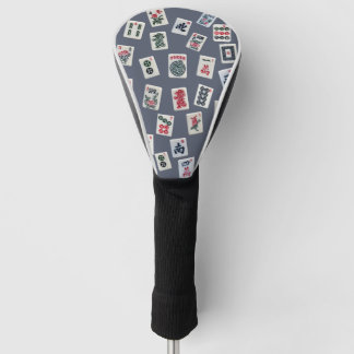 MahJongg Fliesen-Design auf dunkelblau Golf Headcover