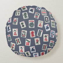MahJongg Fliesen-Design auf dunkelblau