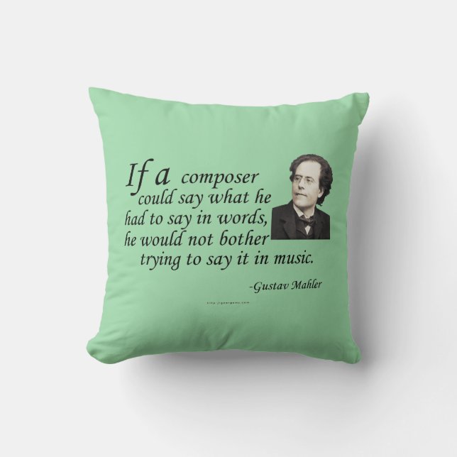 Mahler auf dem Verfassen Kissen (Vorderseite)