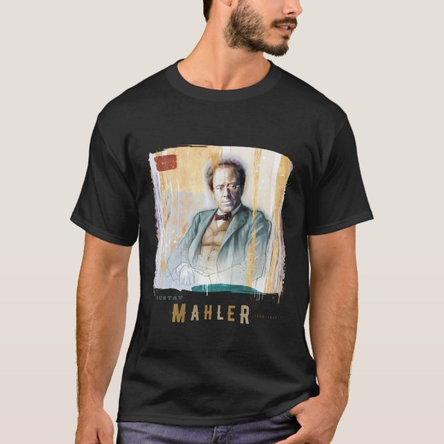 Mahler - Klassisches Portrait großer Komponisten T-Shirt (Vorderseite)
