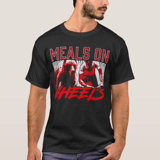 Mahlzeiten auf dem Radfahrerradfahrer T-Shirt (Vorderseite)
