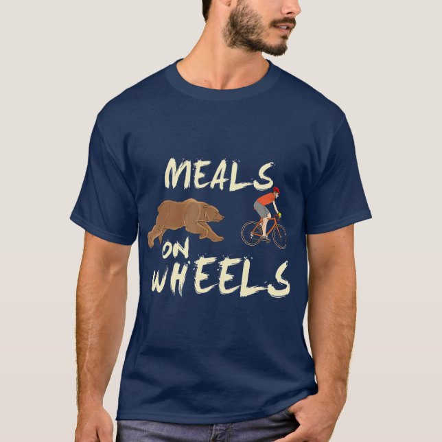 Mahlzeiten auf Rädern, die für die Fahrradtechnik  T-Shirt (Vorderseite)