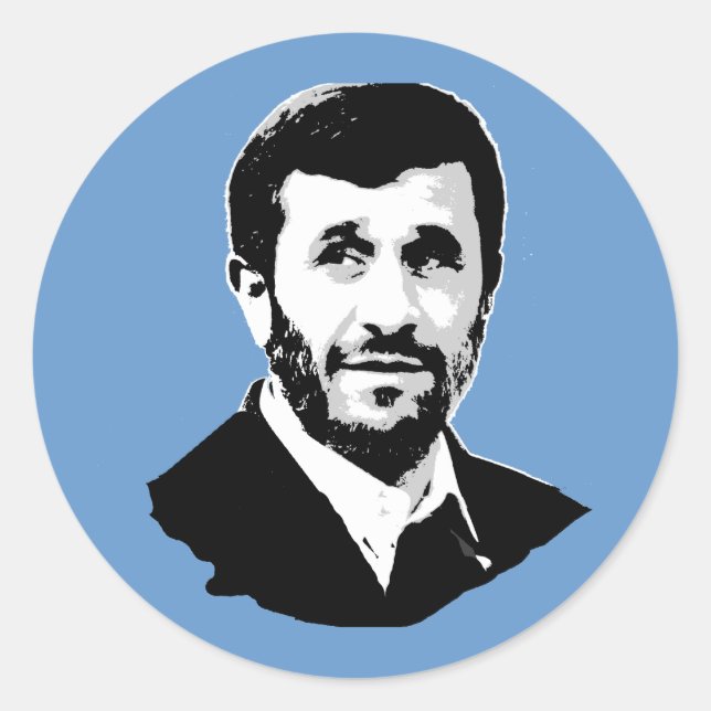 Mahmoud Ahmadinejad Runder Aufkleber (Vorderseite)