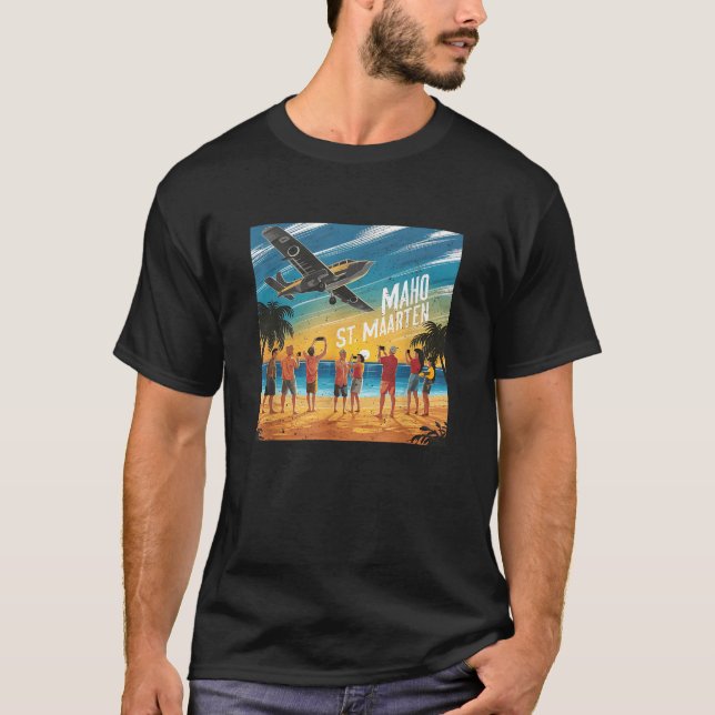 Maho Beach St Maarten T-Shirt (Vorderseite)