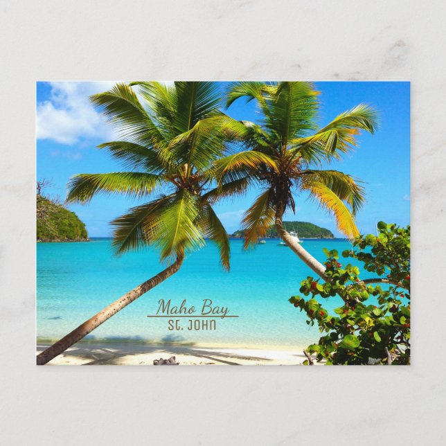 Maho Bucht-Strand-Johannes-Postkarte Postkarte (Vorderseite)