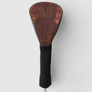 Mahogany Alligator Classic Reptile Leder (Imitate) Golf Headcover
