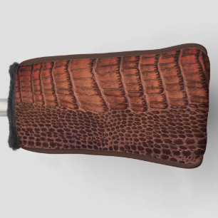 Mahogany Alligator Classic Reptile Leder (Imitate) Golf Headcover
