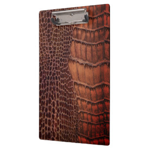Mahogany Alligator Classic Reptile Leder (Imitate) Klemmbrett