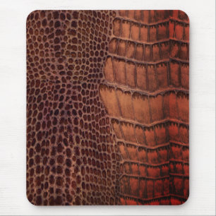 Mahogany Alligator Classic Reptile Leder (Imitate) Mousepad