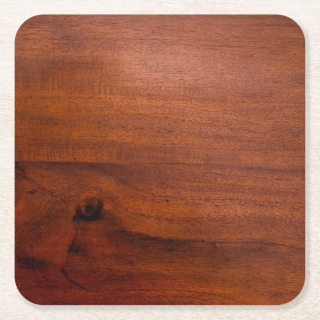Mahogany-Holzfläche Rechteckiger Pappuntersetzer (Vorderseite)