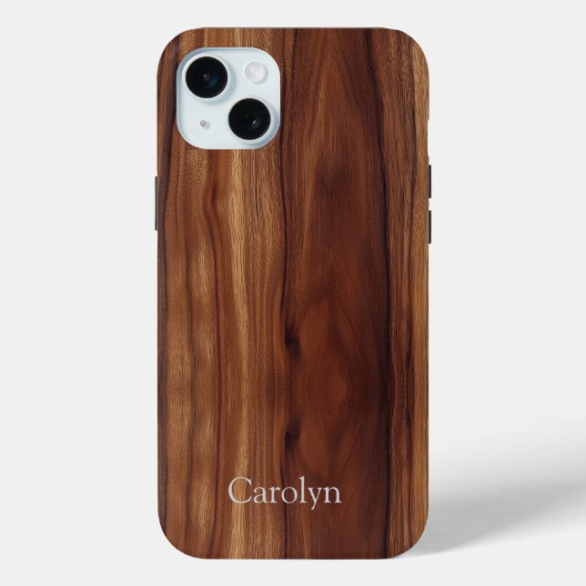 Mahogany Imitats Holzkörner kundenspezifisch Case-Mate iPhone Hülle (Rückseite)